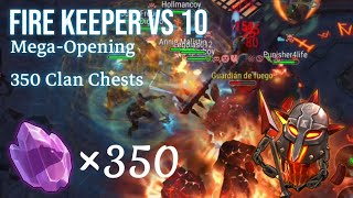 Frostborn  Fire Keeper by 10  Mega Opening 350 Clan Chests [upl. by Scrivens882]