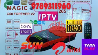 MAGIC G60 FOREVER V2 SATELLITE RECIVER ALL DTH IPTV MOVIES [upl. by Dina]