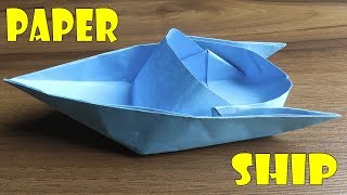 Como Hacer un Barco de Papel Fácil Origami  How to make a Paper Ship [upl. by Mail215]