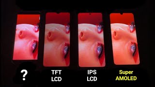 TFT LCD Vs IPS LCD Vs Super AMOLED Display Test [upl. by Zima]