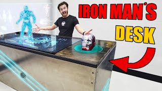 We made a REAL HOLOGRAM Desk like Tony Starks [upl. by Lorelle612]