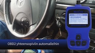 Vikakoodien luku Esarjan Mersusta  Suomenkielinen vikakoodinlukija NexLink NL100 [upl. by Aihsema741]