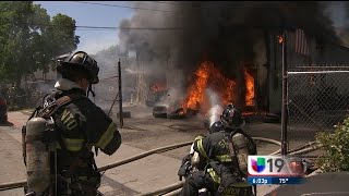 Mojica Tire Shop Fire [upl. by Allerim]