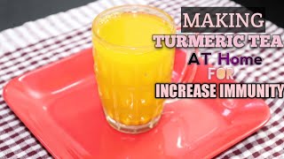 Home made turmeric tea  how to make turmeric tea immunity Booster  daily food with sadaf [upl. by Annala708]