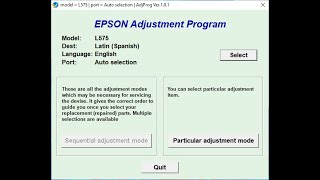 How to Reset Epson L575 Printer [upl. by Ahseikan]