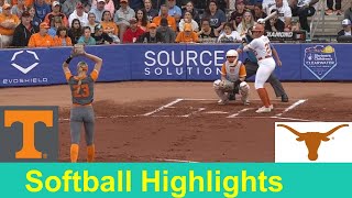 3 Texas vs 2 Tennessee Softball Game Highlights Feb 16 2024 [upl. by Matless]