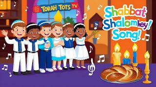 Shabbat Shalom Hey Song  Fun and Educational for Kids  Torah Tots TV [upl. by Joerg]