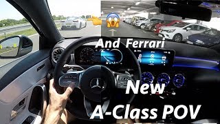 Mercedes AClass 2018 180d AMG line  POV test drive by JR [upl. by Juno]