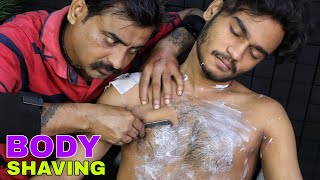 Hair Removal From Body  Underarms Hair Remove  Head Massage amp Neck Cracking  ASMR Video [upl. by Nylahs]