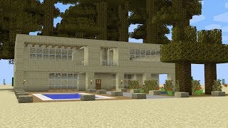 Minecraft  How to build a modern sandstone house [upl. by Marylinda]