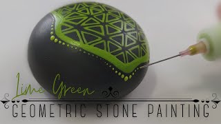 Geometric Lime Green Rock Art [upl. by Anivlek204]