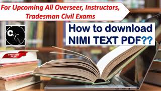 HOW TO DOWNLOAD NIMI TEXT BOOK DRAUGHTSMAN CIVIL ITI TRADEFOR UPCOMING CIVIL ENGINEERING EXAMS [upl. by Katlaps]