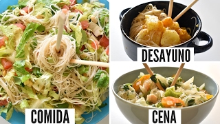 3 RECETAS VEGANAS CON FIDEOS CHINOS DESAYUNO COMIDA Y CENA  VIDA VEGANA [upl. by Fridlund]