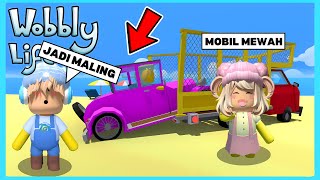 Aku Dan Adiku 24 Jam Jadi Maling Mobil Mewah Di Wobbly Life ft Shasyaalala [upl. by Notlehs]