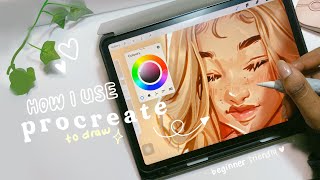 📎🧸🤍how i use procreate to draw  my digital art process ⁎⁺˳✧༚ [upl. by Gierk]