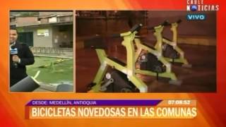 Presentan bicicletas que generan energía en Medellín [upl. by Pacifica58]