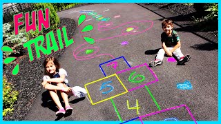 RETO SUPER DIVERTIDO CON GIS  FUN TRAIL WITH CHALK  Lunaventuras [upl. by Sirdi]