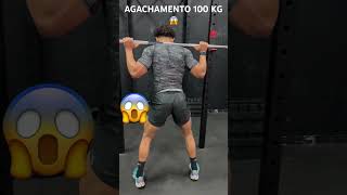 AGACHAMENTO 100 KG  😱 10 REPETIÇÕES 🥵 fitness motivation gym [upl. by Apps]