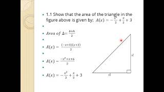 9 1 Introduction to max and min triangle problem [upl. by Eseila]