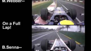 Mark Webber and Bruno Senna on a full lap [upl. by Vasilek]