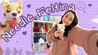 Needle Felt for Amigurumi ✨  How I get cute kawaii eyes  How to use felt sheets for plushies 🩷 [upl. by Rivera]