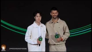 Full Video LACTOSE 👉 Wang Yibo Playing Tennis Match 🎾 With Djokovic 29092024Wang Yibo WON 🎉🎉 [upl. by Cuthbert]