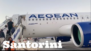 Greece Travel Series Athens To Santorini on Aegean Airlines aboard Airbus A320neo [upl. by Fayina]