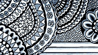 How to draw batik art easily step by step  membuat gambar batik mandala [upl. by Ellimahs561]