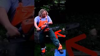 Real Leg Test for Chainsaw Protection Trousers [upl. by Eirallam]