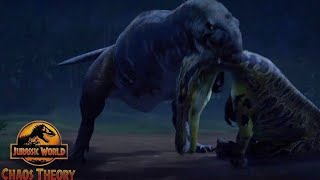 Majungasaurus vs Suchomimus Jurassic World Chaos Theory season 2 clip [upl. by Intosh]