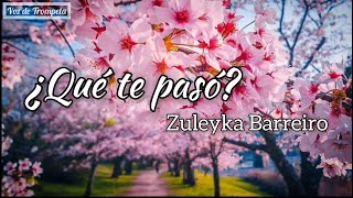 ¿Qué te pasó–Zuleyka Barreiro Letra [upl. by Xonnel196]