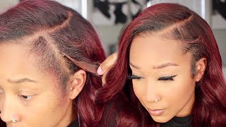 How to Install a Lace Wig Behind Your Hairline for a SUPER NATURAL Install WowAfrican [upl. by Ranice]