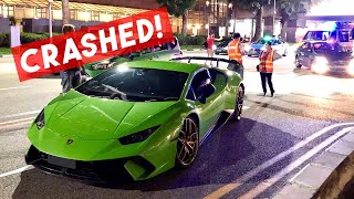 Huracan Performante CRASHES Leaving Lamborghini Meet INSANE Rev Battles [upl. by Narol]