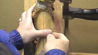 How To Carve A Wood Spirit Face With Hand Tools 2 [upl. by Danyluk]