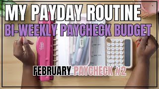 BIWEEKLY PAYCHECK BUDGET  2ND PAYCHECK IN FEBRUARY  CATCHING UP [upl. by Ahsercal825]