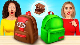 Chocolate Vs Real Food Challenge  Chocolate Food Cooking Challenge by XChallenge [upl. by Llewxam311]