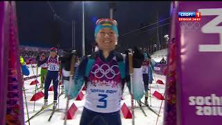 Womens Biathlon Pursuit Race at the 2014 Sochi Winter Olympics Full Review [upl. by Aneeuq824]