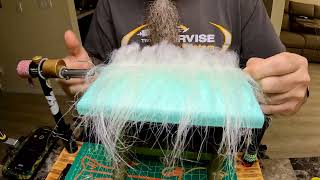 Big baitfish fly brush build with Squimpish and Ice Sheep Fly tying at its smoothest [upl. by Adlesirhc]