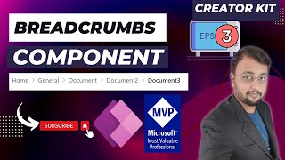 Create Breadcrumb Component in Power Apps  Episode 03 [upl. by Ffej]