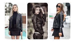 Trending amp Gorgeous Leather Jacket for Winter Ideas [upl. by Yelrebmyk]