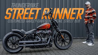 Thunderbike Street Runner  customized HarleyDavidson Street Bob [upl. by Chavey762]