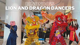 Underneath the colorful costumes of Binondos lion and dragon dancers [upl. by Airakaz]