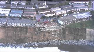 Pacifica apartments on crumbling cliff demolished [upl. by Sorodoeht929]