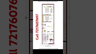 🔥1860 House plan North facing🤗1860 House Map 🔥18 X 60 Ghar ka naksha🏠girisharchitecture [upl. by Eralcyram]