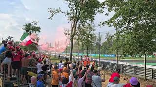 F1 Monza 2024  Race Start from Roggia  Leclerc overtakes Norris  Italian GP [upl. by Enomor]