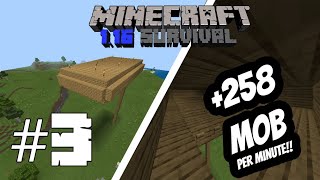 How To Make A Waterless Mob Grinder  Minecraft PE 116 Survival GamePlay [upl. by Collyer560]