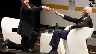 Incontro di Roberto Benigni e Eugenio Scalfari AllInferno con Ulisse Integrale [upl. by Atauqal]