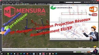 Astuce Mensura  TP Assainissement Création réseau EP et EU  Projection Arbitraire [upl. by Lemor572]