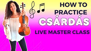 How To Play Csárdás By Vittorio Monti 🎻 Violin Masterclass [upl. by Aratihc]