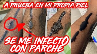 Como CURAR TATUAJE con PARCHE Saniderm Chamantra Second Skin o cualquier marca Chamuca tattoo [upl. by Enniotna]